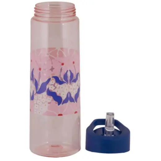 Floral Water Bottle Pink Open